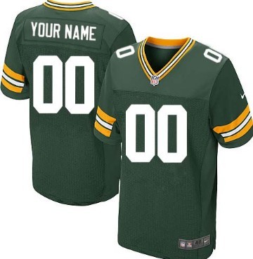 Men's Nike Green Bay Packers Customized Green Elite Jersey