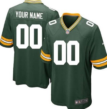 Kids' Nike Green Bay Packers Customized Green Limited Jersey