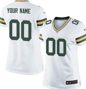 Women's Nike Green Bay Packers Customized White Limited Jersey