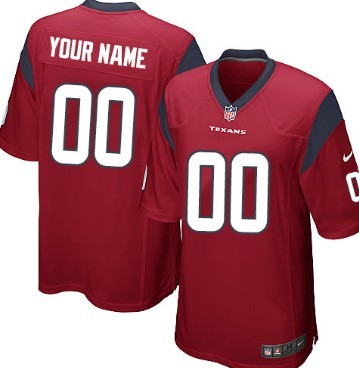 Kids' Nike Houston Texans Customized Red Game Jersey