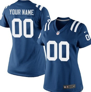 Women's Nike Indianapolis Colts Customized Blue Limited Jersey