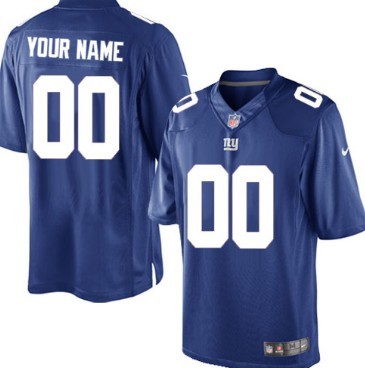 Men's Nike New York Giants Customized Blue Limited Jersey