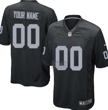 Men's Nike Oakland Raiders Customized Black Game Jersey