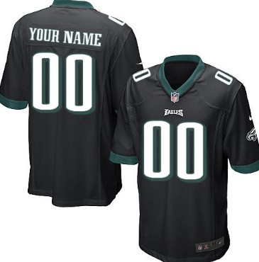 Kids' Nike Philadelphia Eagles Customized Black Game Jersey