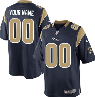 Kids' Nike St. Louis Rams Customized Navy Blue Limited Jersey