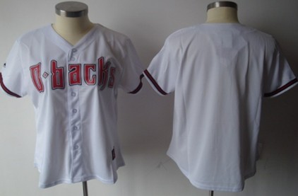 Women's Arizona Diamondbacks Customized White With Red Jersey