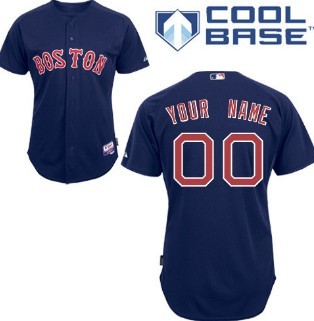 Kids' Boston Red Sox Customized Navy Blue Jersey