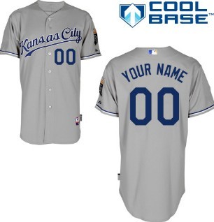 Kids' Kansas City Royals Customized Gray Jersey