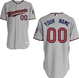 Kids' Minnesota Twins Customized Gray Jersey