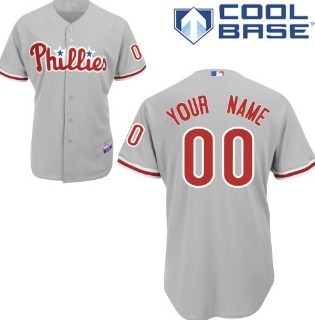 Kids' Philadelphia Phillies Customized Gray Jersey