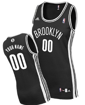 Womens Brooklyn Nets Customized Black Jersey