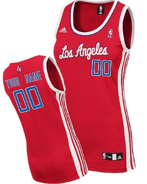 Womens Los Angeles Clippers Customized Red Jersey