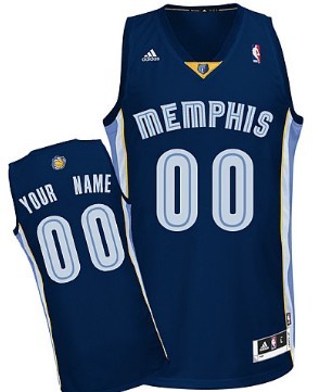 Mens Memphis Grizzlies Customized Navy Blue Jersey