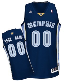 Kids Memphis Grizzlies Customized Navy Blue Jersey