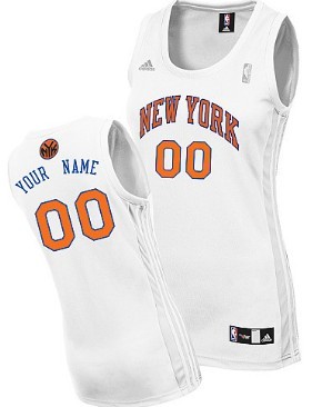 Womens New York Knicks Customized White Jersey