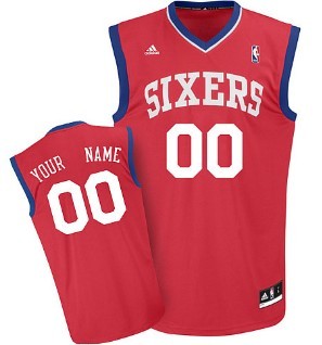 Kids Philadelphia 76ers Customized Red Jersey