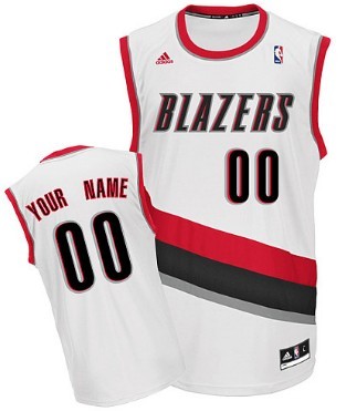 Mens Portland Trailblazers Customized White Jersey