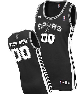 Womens San Antonio Spurs Customized Black Jersey