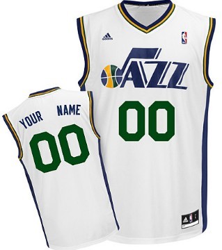 Mens Utah Jazz Customized White Jersey