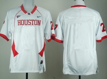 Kids' Houston Cougars Customized White Jersey