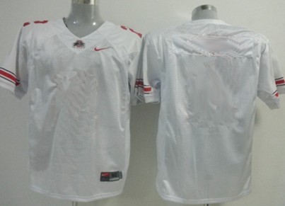 Men's Ohio State Buckeyes Customized White Jersey