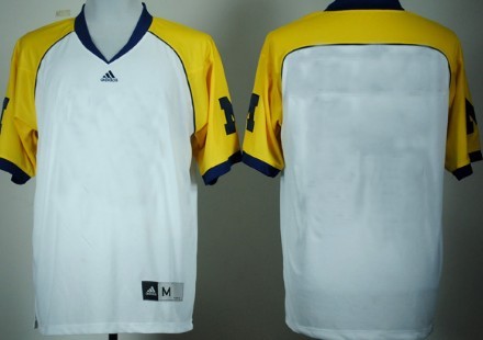 Men's Michigan Wolverines Customized White Jersey