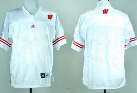 Kids' Wisconsin Badgers Customized White Jersey