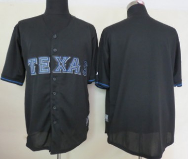 Kids' Texas Rangers Customized 2012 Black Fashion Jersey