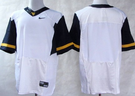 Men's West Virginia Mountaineers Blank 2013 White Elite Jersey