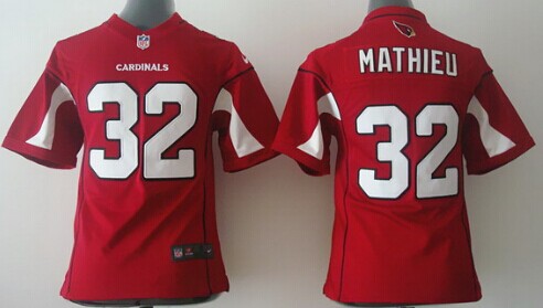 Nike Arizona Cardinals #32 Tyrann Mathieu Red Game Kids Jersey