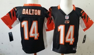 Nike Cincinnati Bengals #14 Andy Dalton Black Toddlers Jersey