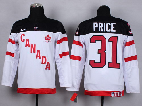 2014/15 Team Canada #31 Carey Price White 100TH Kids Jersey