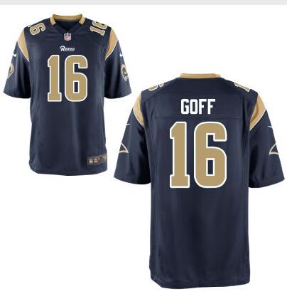 Youth Los Angeles Rams #16 Jared Goff Nike Navy 2016 Draft Pick Game Jersey