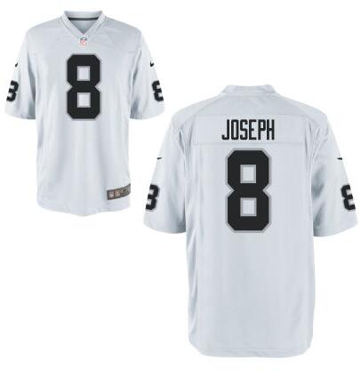 Youth Oakland Raiders #8 Karl Joseph Nike White 2016 Draft Pick Game Jersey