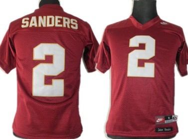 Florida State Seminoles #2 Sanders Red Kids Jersey