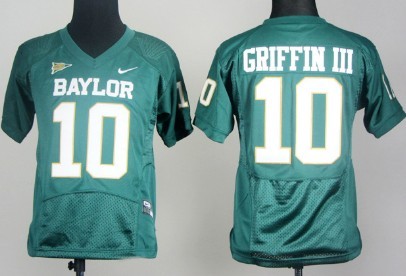 Baylor Bears #10 Robert Giffin III Green Pro Combat Kids Jersey