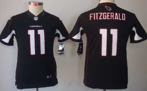 Nike Arizona Cardinals #11 Larry Fitzgerald Black Limited Kids Jersey