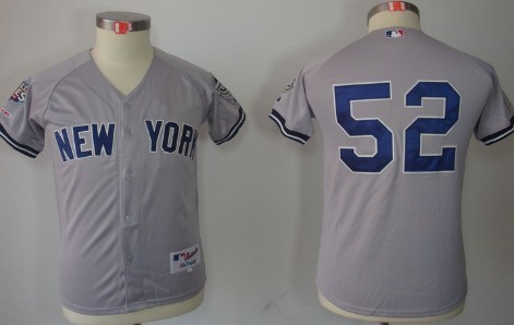 New York Yankees #52 C.C. Sabathia Gray Kids Jersey