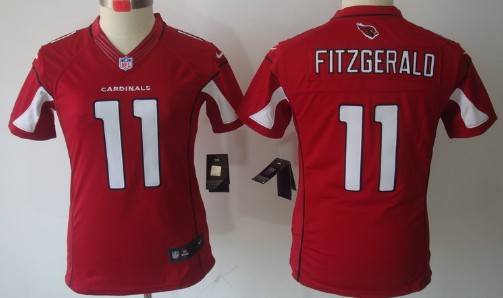 Nike Arizona Cardinals #11 Larry Fitzgerald Red Limited Womens Jersey