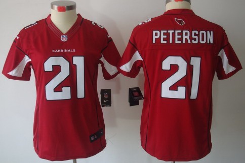 Nike Arizona Cardinals #21 Patrick Peterson Red Limited Womens Jersey