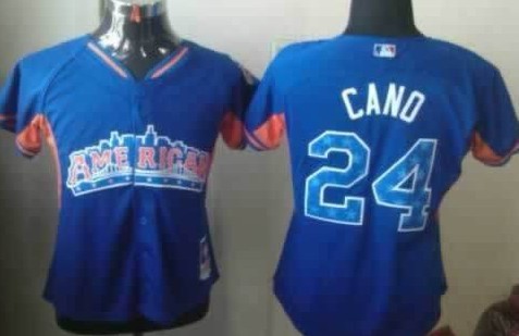 New York Yankees #24 Robinson Cano 2013 All-Star Blue Womens Jersey