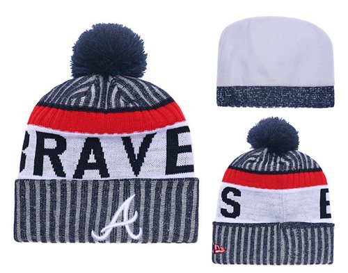 MLB Atlanta Braves Logo Stitched Knit Beanies 005