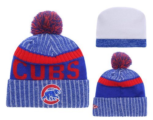 MLB Chicago Cubs Logo Stitched Knit Beanies 006