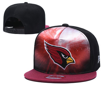 Arizona Cardinals Team Logo Red Black Adjustable Leather Hat TX1