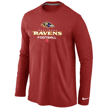 NIKE Baltimore Ravens Critical Victory Long Sleeve T-Shirt RED