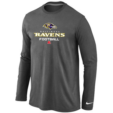 NIKE Baltimore Ravens Critical Victory Long Sleeve T-Shirt D.Grey