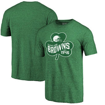 Cleveland Browns Pro Line by Fanatics Branded St. Patrick's Day Paddy's Pride Tri-Blend T-Shirt - Green